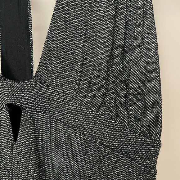 Free People Silver Black and Silver Dance Of The Night Midi Dress Size M - Picture 5 of 9